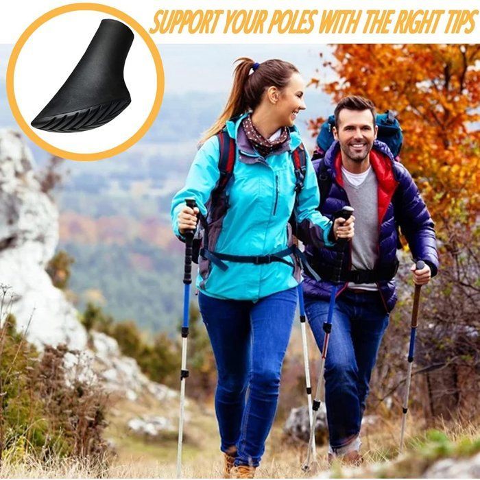 Puntas para bastones - Juego de 6 - Puntas para muletas - Forma de herradura - Accesorios para bastones de senderismo -