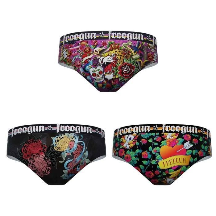 FREEGUN 3er-Pack Mädchen-Boxershorts, Miss Tattoo
