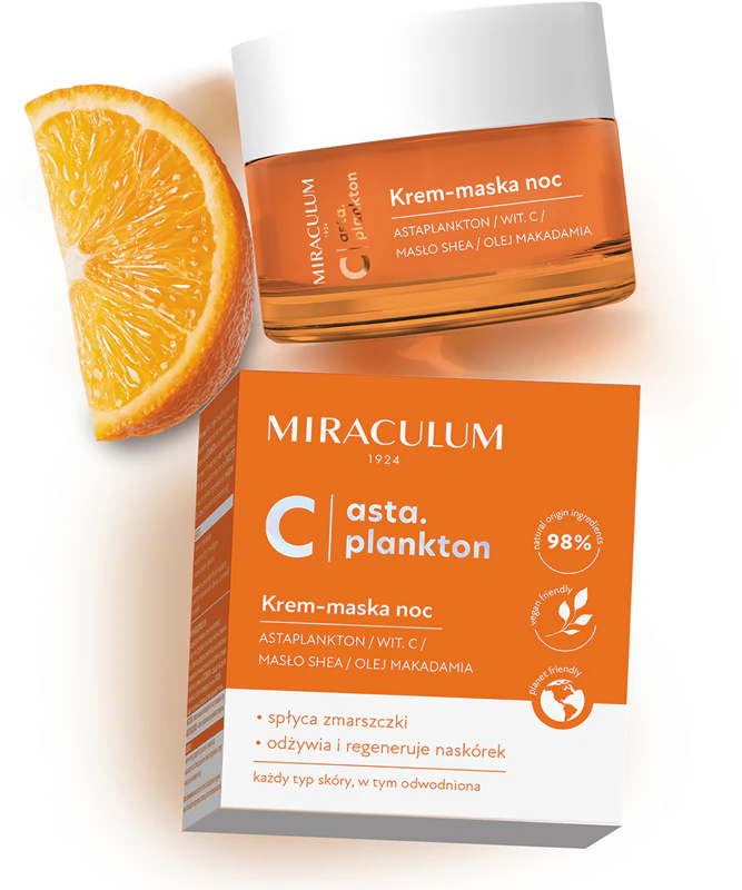Máscara e creme hidratante noturno Miraculum Asta Plankton C