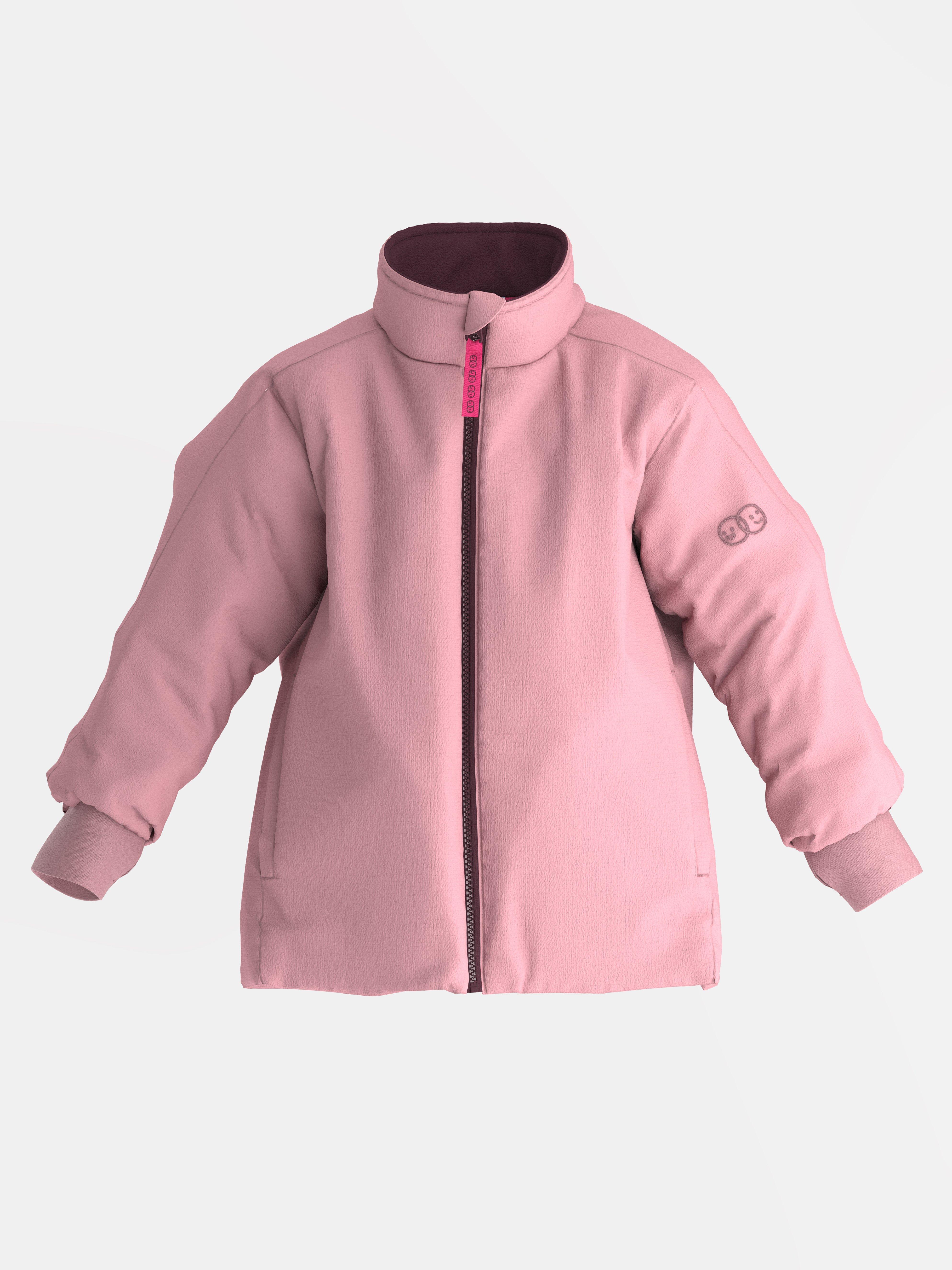 Voděodolná, lehká zateplená bunda – Dětské funkční oblečení Dusty Pink