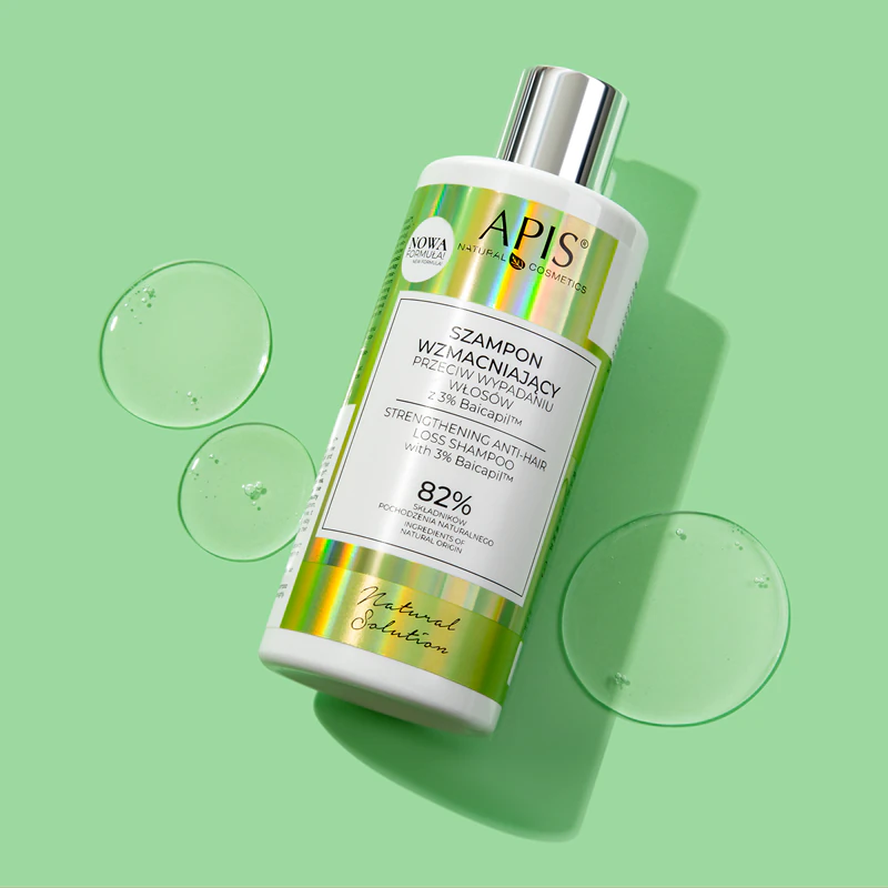 Apis Cosméticos Naturais Solução Natural 3% Baicapil Shampoo Fortalecedor Contra a Queda de Cabelo