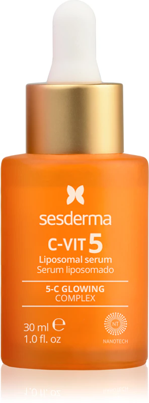 Sérum lipossomal Sesderma C-Vit 5 com efeito iluminador.