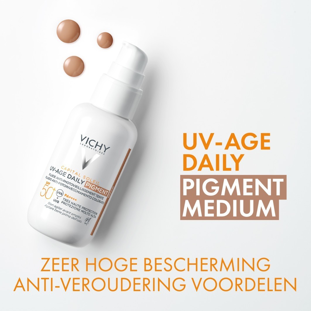 Vichy Capital Soleil UV-Age dieninis pigmentinis apsauginis kremas nuo saulės SPF 50+ - 40 ml