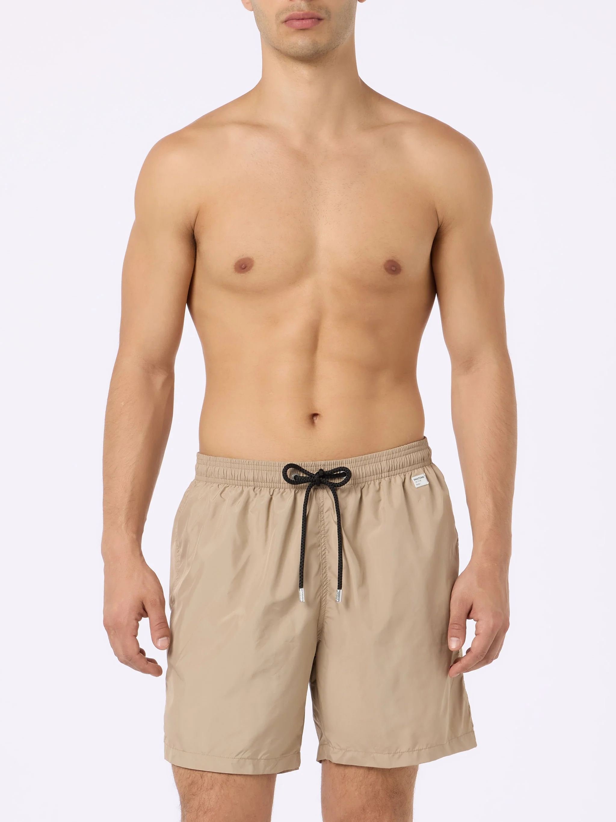Herenzwempak in lichtgewicht beige, Pantone-kleur | E