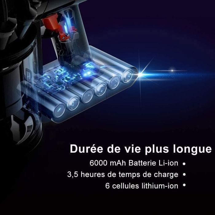 Batería AXILIEF de 21,6 V y 6,0 Ah para aspiradora Dyson V7 Motorhead.