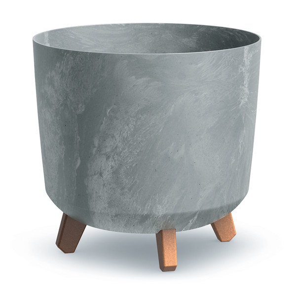 Donica ogrodowa okrągła Gracia Tubus Beton Effect 30 cm PROSPERPLAST