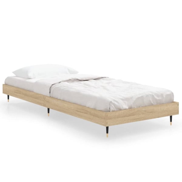 Łóżko Drewniane Rama Łóżka Sofa Brązowe Do Sypialni Pokoju 75x190 cm