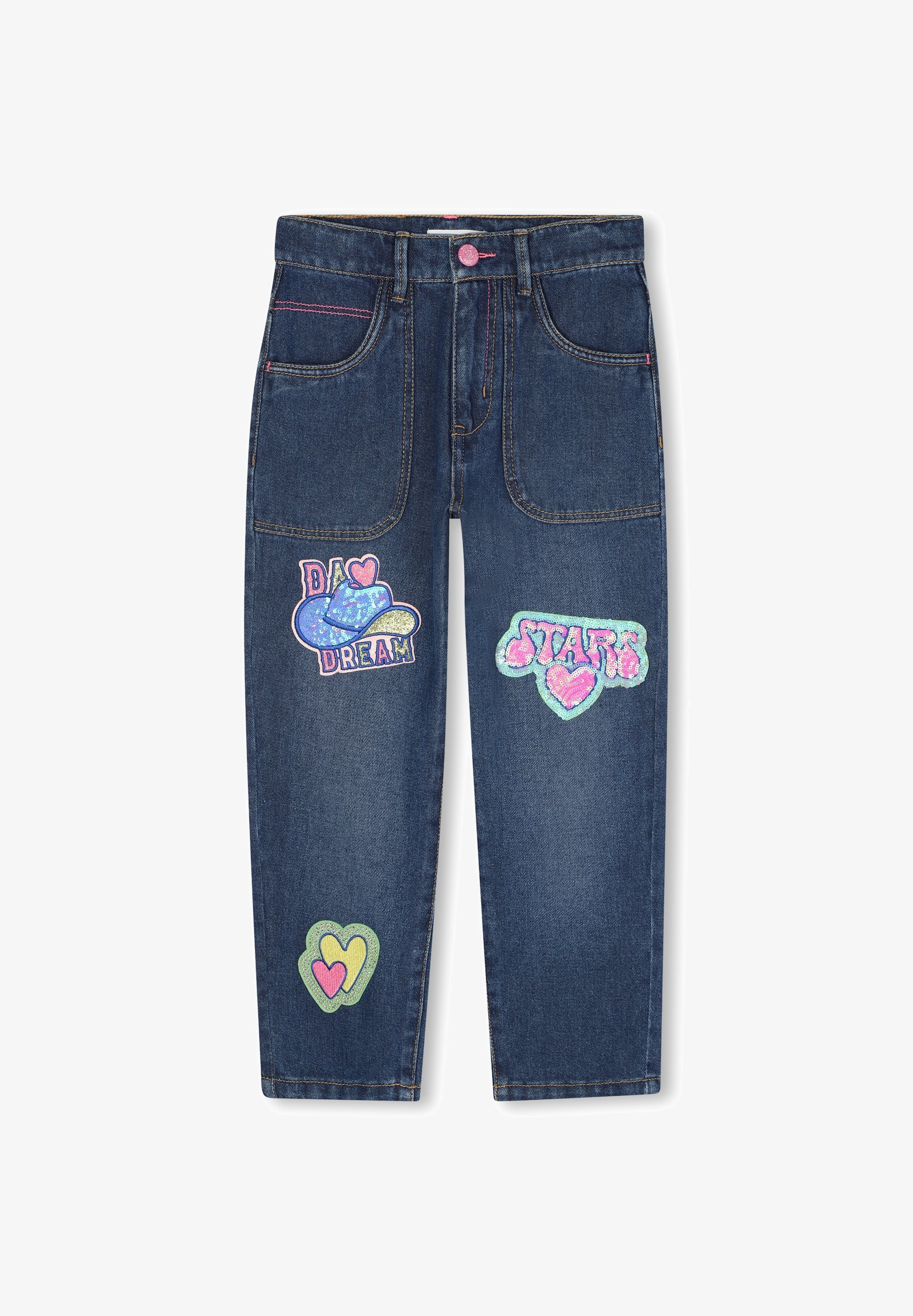 Billieblush jeans met rechte pijpen - denim indigoblauw