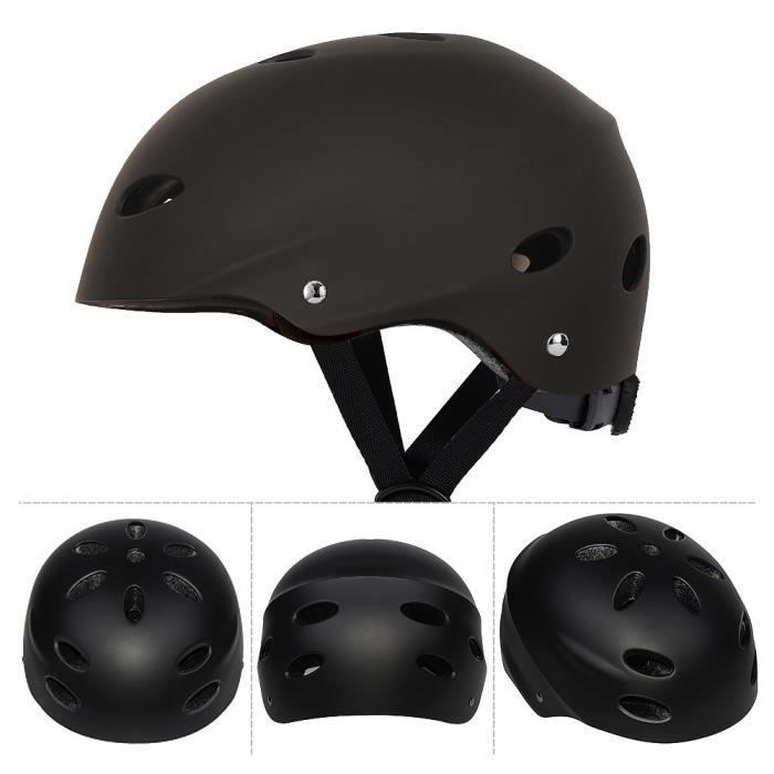 WOZWE Versatile Outdoor Sports Helmet - Black - Road Cycling - Adult - Adjustable Size