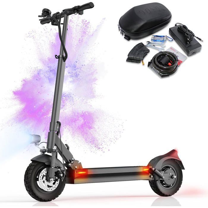 JOYOR Y6-S - Trottinette électrique - Moteur 500 W - Batterie 48 V 18 Ah - Max 45km/h - Autonomie 60 km - Freins à disque - Noir