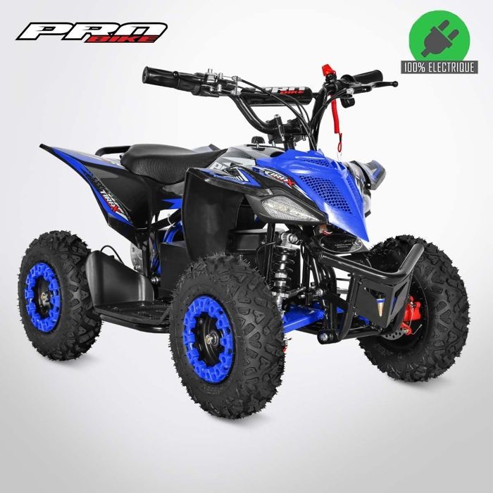 Quad de bolsillo TIRAX de 800 W - Mini quad eléctrico de 800 W para niños - Azul