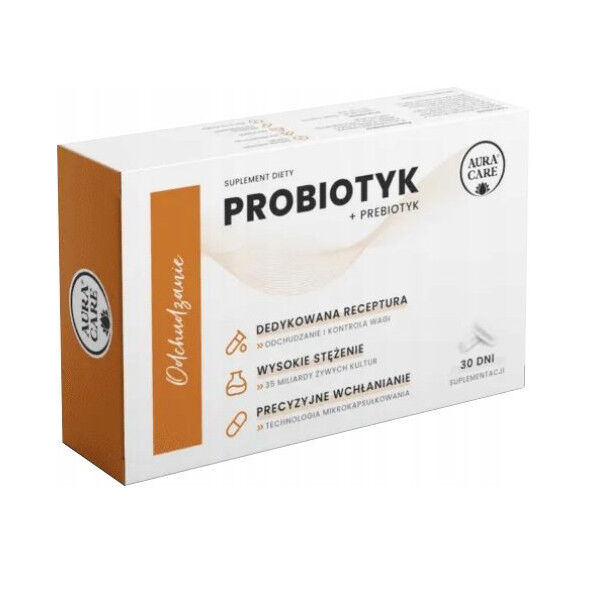 Aura Care Probiotique Minceur + Prébiotique 35 milliards d'UFC