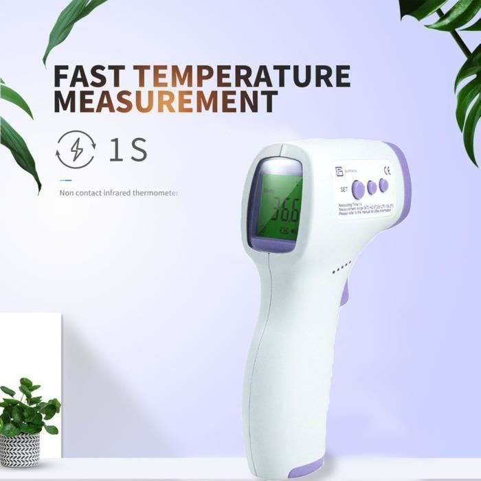 Ensemble de thermomètre frontal infrarouge numérique professionnel thermomètre de fièvre sans contact multifonctionnel