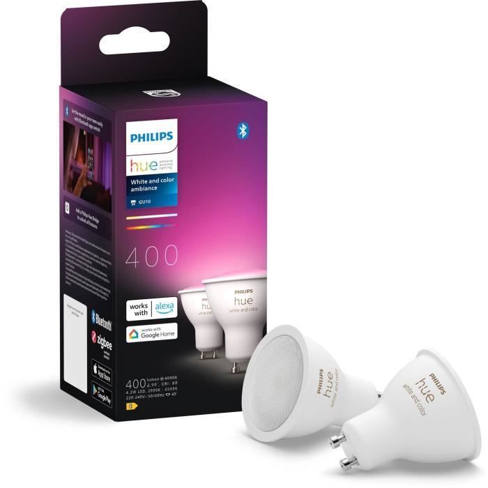 PHILIPS slimme LED-lampen met instelbare helderheid en een breed scala aan kleuren.