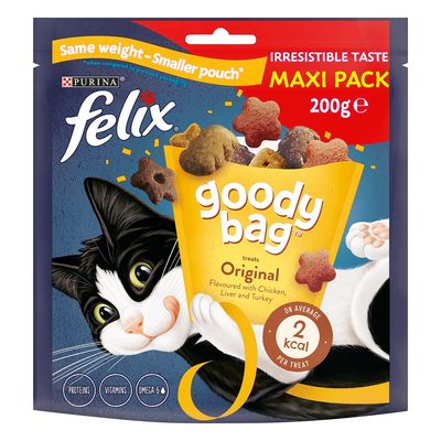 Confezione maxi di snack per gatti Felix Goody Bag da 200 g