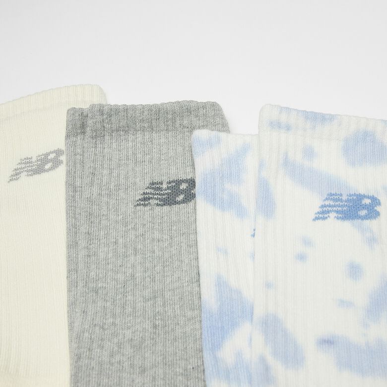 Moderiktiga vadderade rundstrumpor med tie-dye-mönster (3-pack)