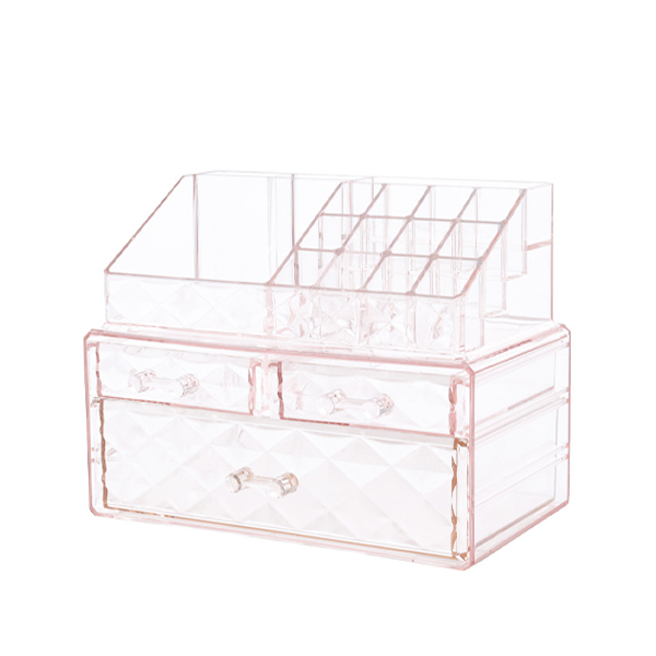 Organizador de maquiagem de plástico com gavetas da Livingandhome