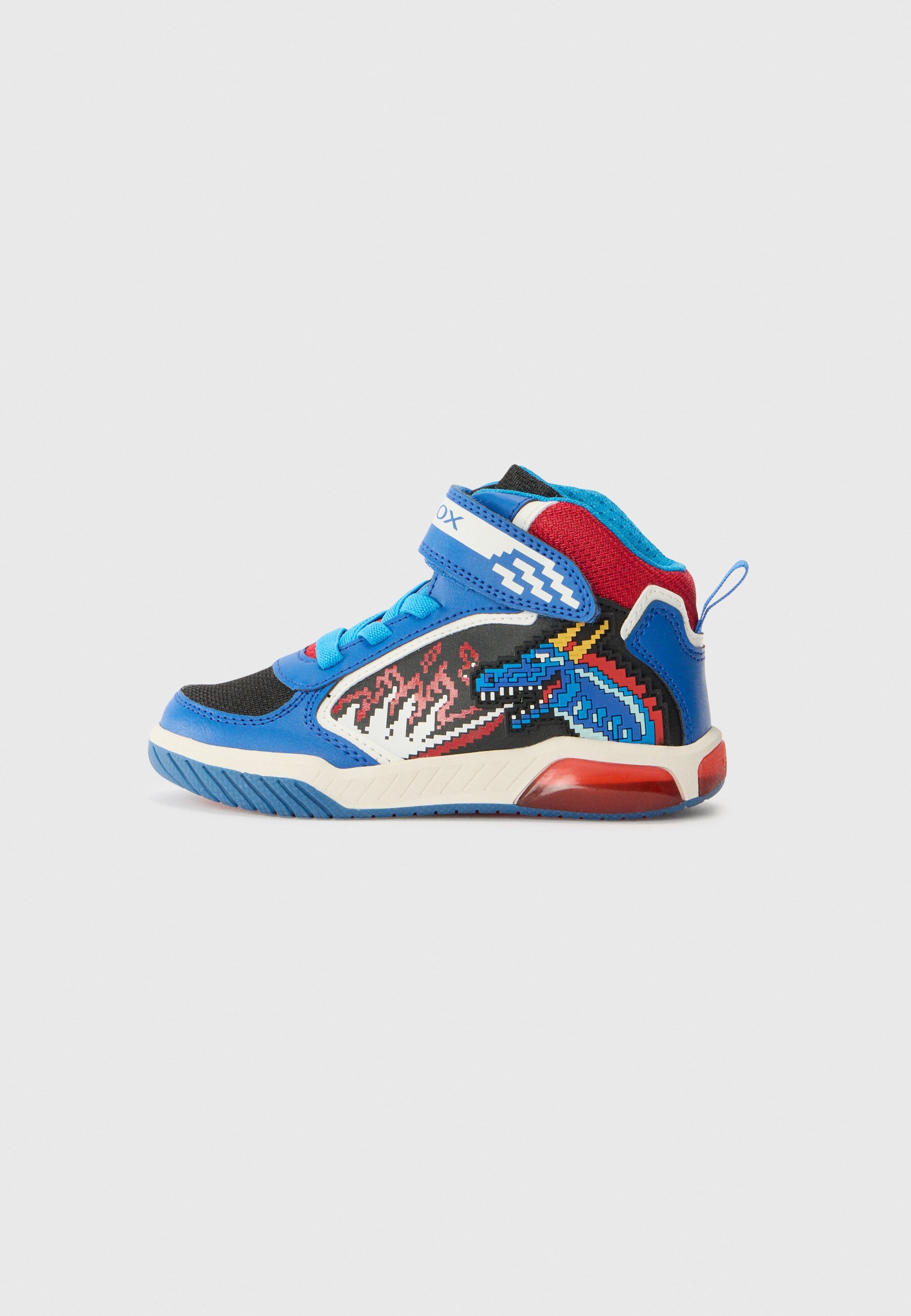 Geox INEK - Scarpe da ginnastica alte - blu royal/rosso