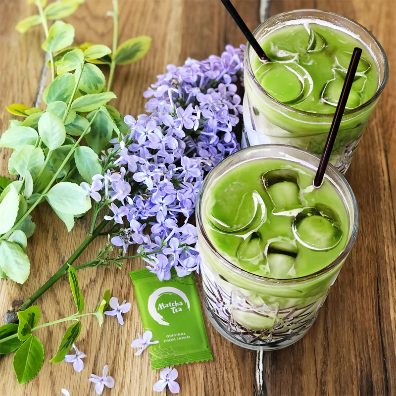 Mini chá matcha em pó orgânico