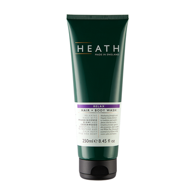 HEATH Moški sproščujoči gel za prhanje za lase in telo 250 ml