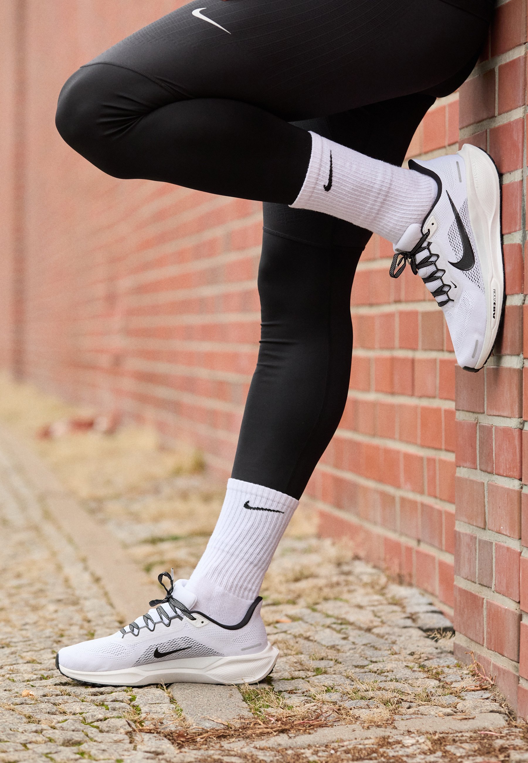 Nike Performance AIR ZOOM PEGASUS 41 – buty do biegania po asfalcie – białe/czarne/czysta platyna/biel szczytowa