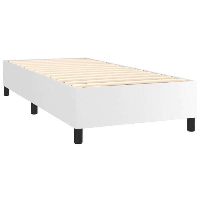 Struttura letto con materasso - Maison Exclusive - Ecopelle - 90x200 cm - Massimo relax