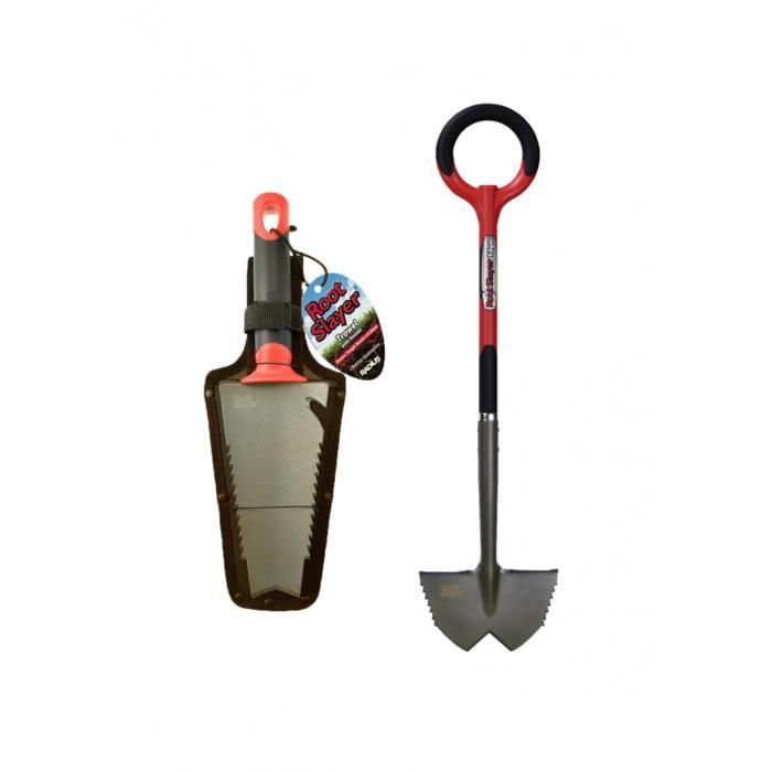 RootSlayer™ Pack - Black - Adult - RootSlayer™ Handheld + RootSlayer™ Edger - Garden - Carbon Steel - 360° Handle