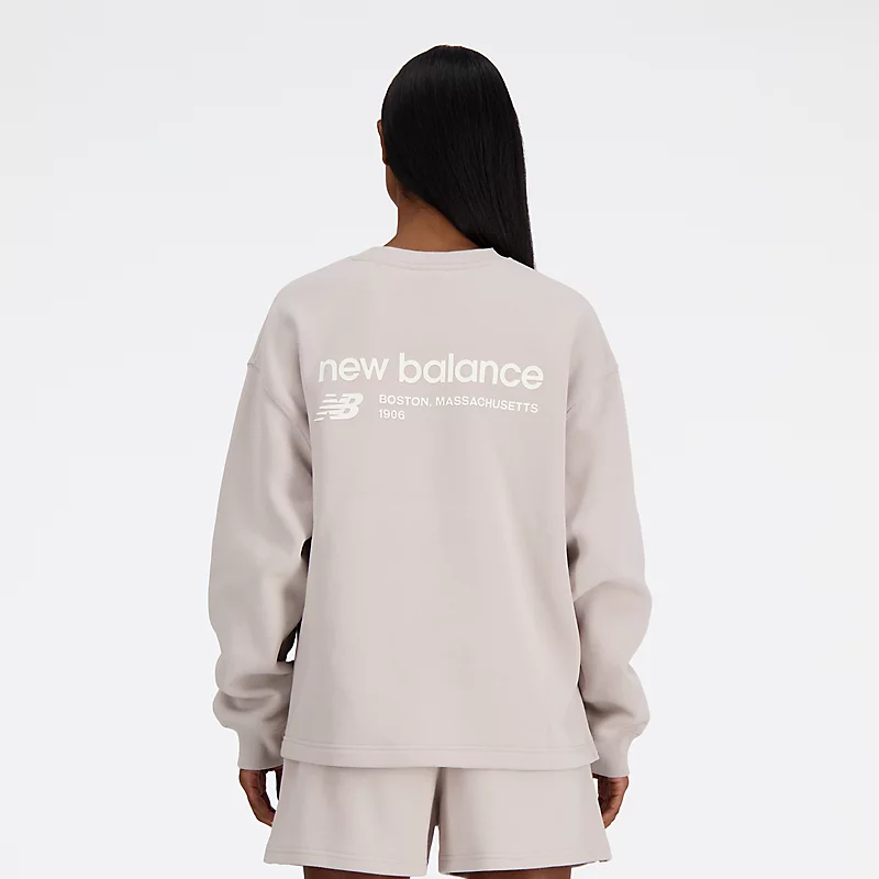 Bluza damska Linear Heritage Brushed Back Fleece Crewneck – MOONROCK