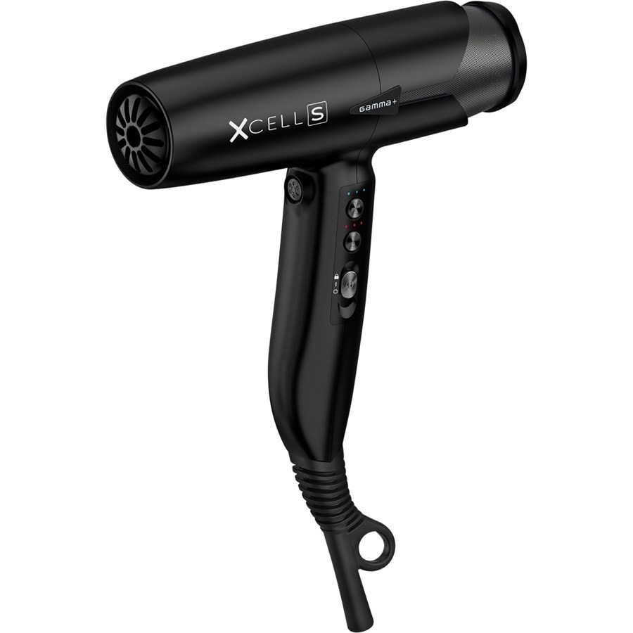 Gamma+ Haartrockner Xcell S Schwarz – Ultraleicht mit Digitalmotor und Ionentechnologie – 1 Stück