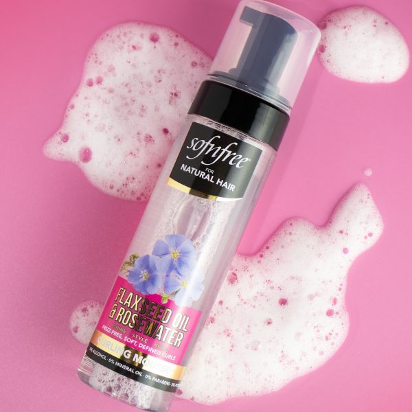 SNF Naturals Pianka do włosów z olejem lnianym i wodą różaną 200 ml