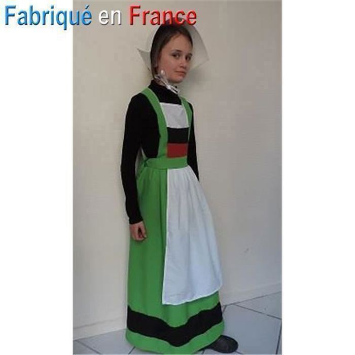 Disfraz de Bécassine para niños con tocado - Hecho en Francia