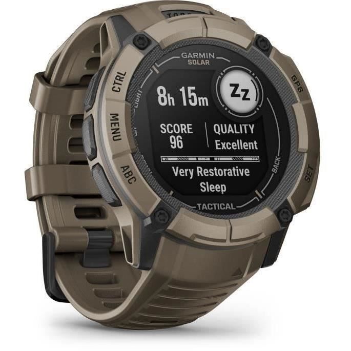 Montre GPS connectée - GARMIN - Instinct 2X Tactical Edition Coyote Tan