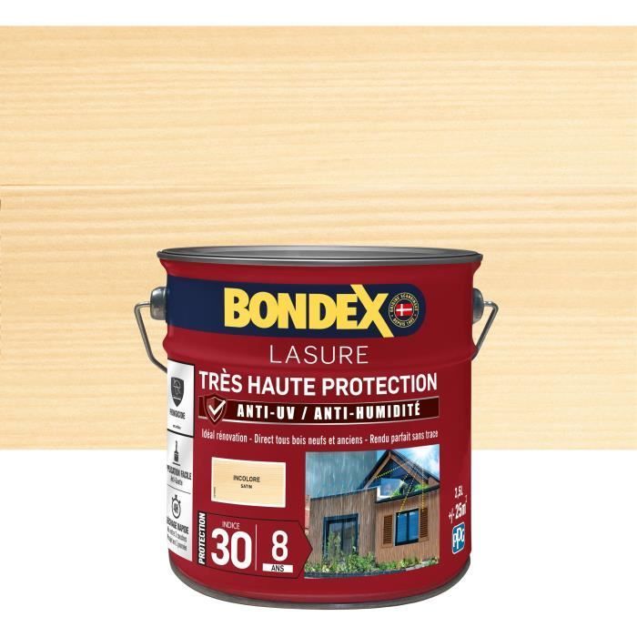 BONDEX - Houtbeits met 8 jaar bescherming - SPF 30 - Transparant - Satijnen afwerking - 2,5 liter