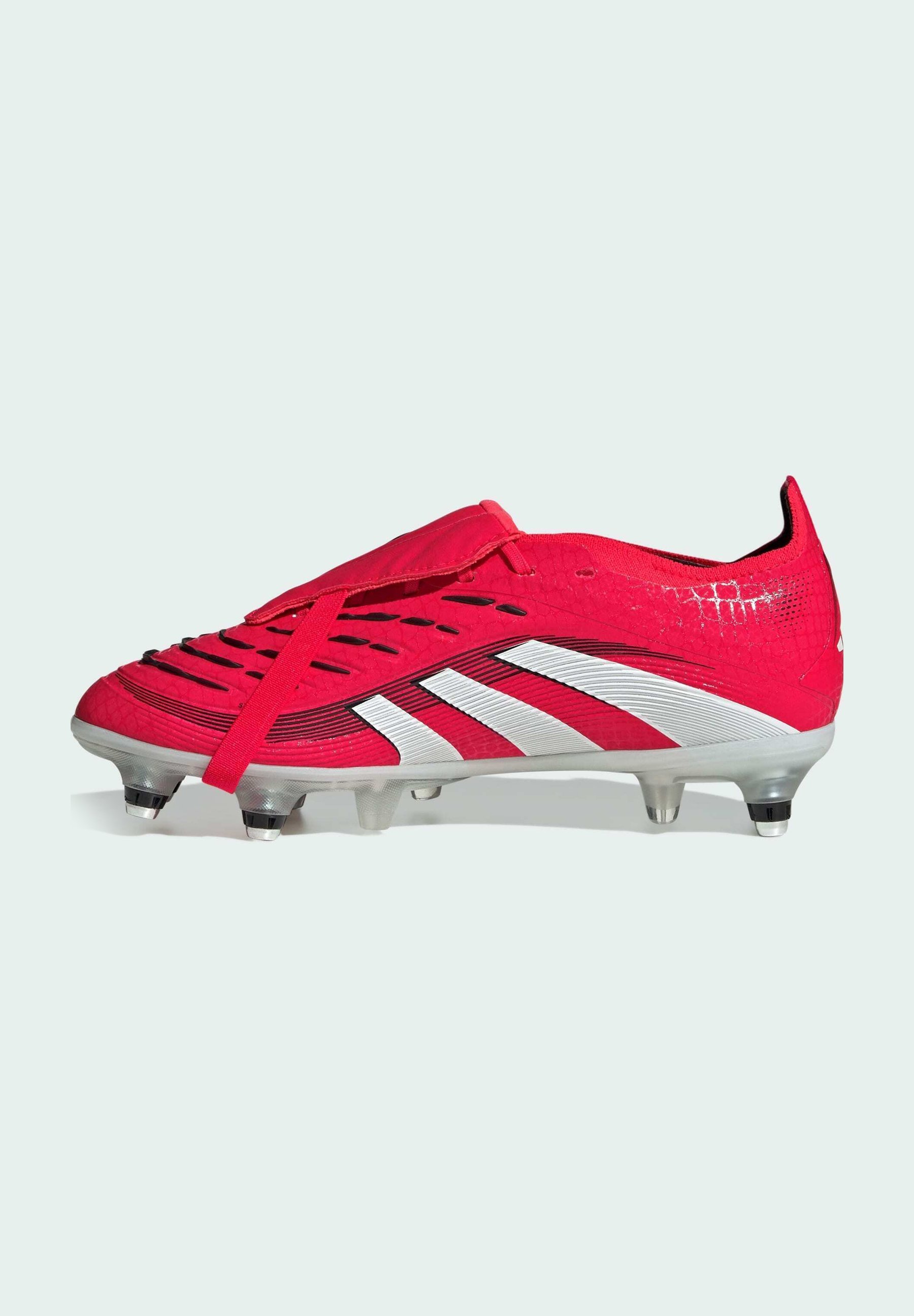 adidas Performance PREDATOR ELITE FOLD-OVER TONGUE SOFT GROUND - Kopačke za meki teren - lucid red cloud white core black