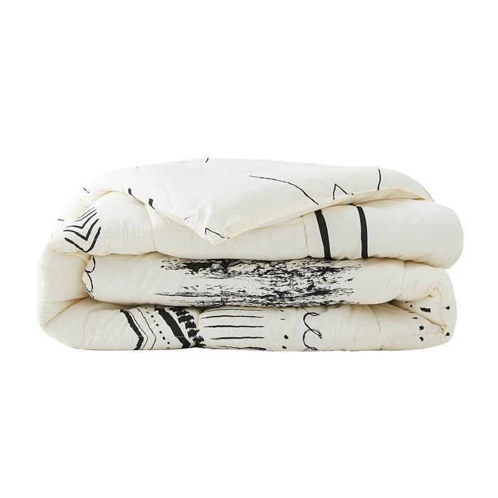 BELEM - Copripiumino stampato con motivi etnici 260 x 240 cm + 2 federe 60 x 60 cm