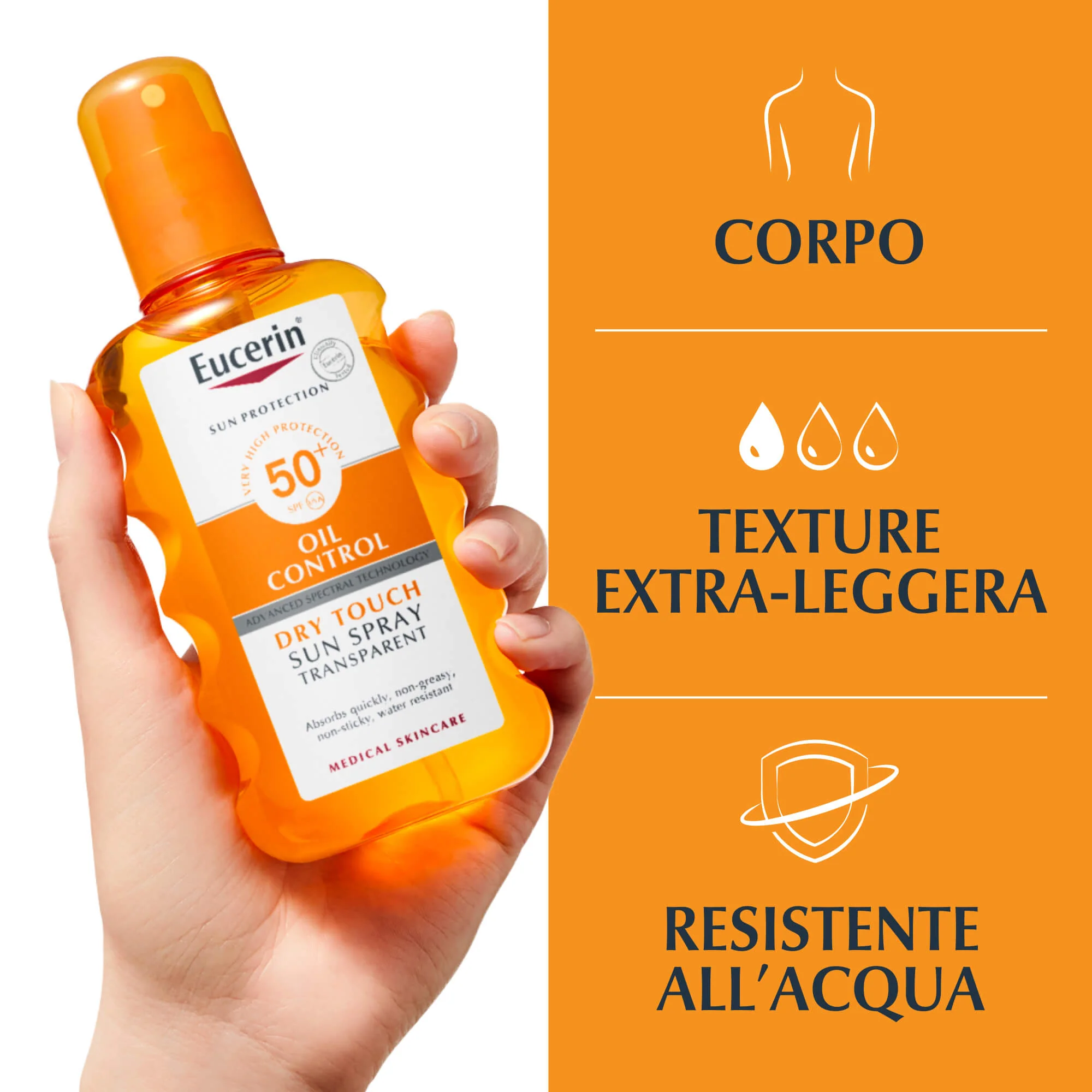 Sun Protection Dry Touch Sun Spray Transparent SPF50 - Spray solare corpo alta prot.