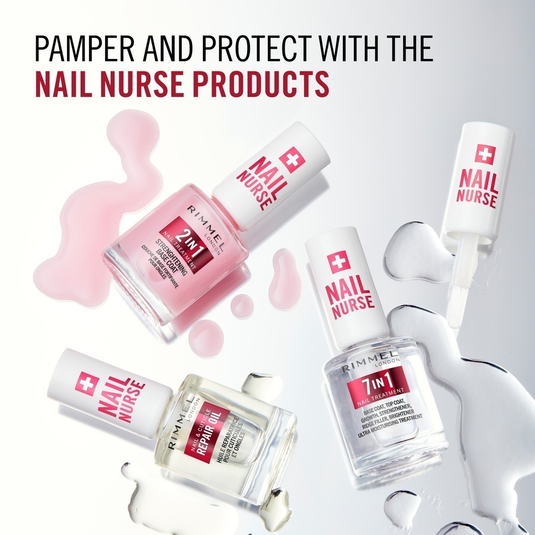 Rimmel London 2-in-1 nagu lakas pamatne un nagu stiprinātājs – 12 ml