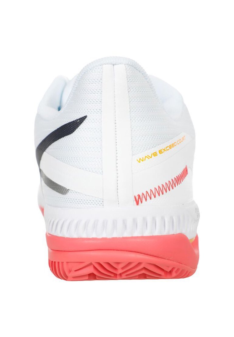 Mizuno WAVE EXCEED COURT CLAY - Tennisschoenen voor gravelbanen - wit/calypso koraal/citrus