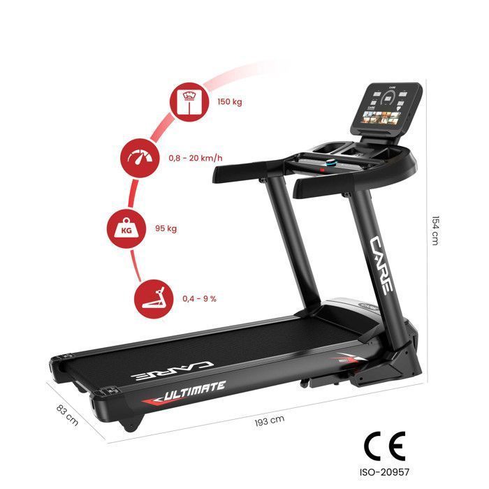 Tapis de course - CARE - ULTIMATE - 20km/h inclinable et connecté