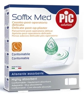 PIC Pic Soffix Med weiches postoperatives Pflaster 25x10 cm 3 Stück mit antibakterieller Wirkung