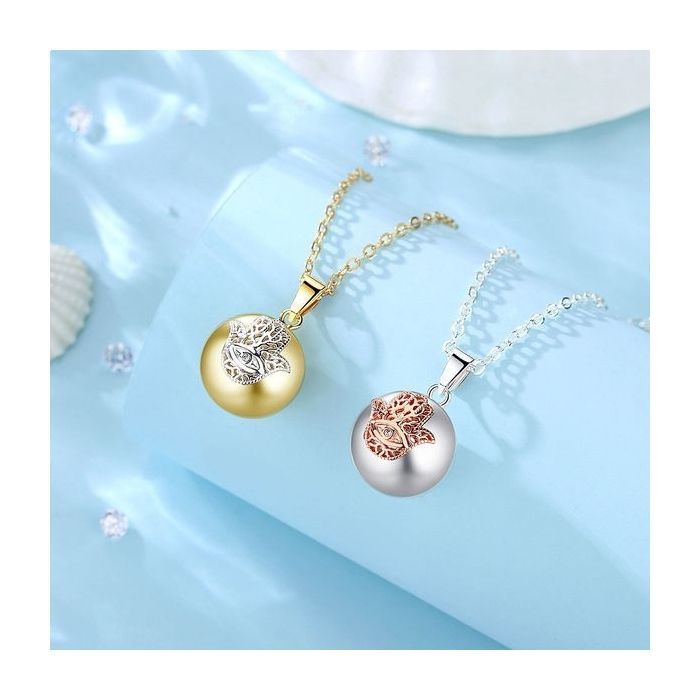Fatima's Hand Pregnancy Bola Necklace with Eye - Pregnancy Jewelry