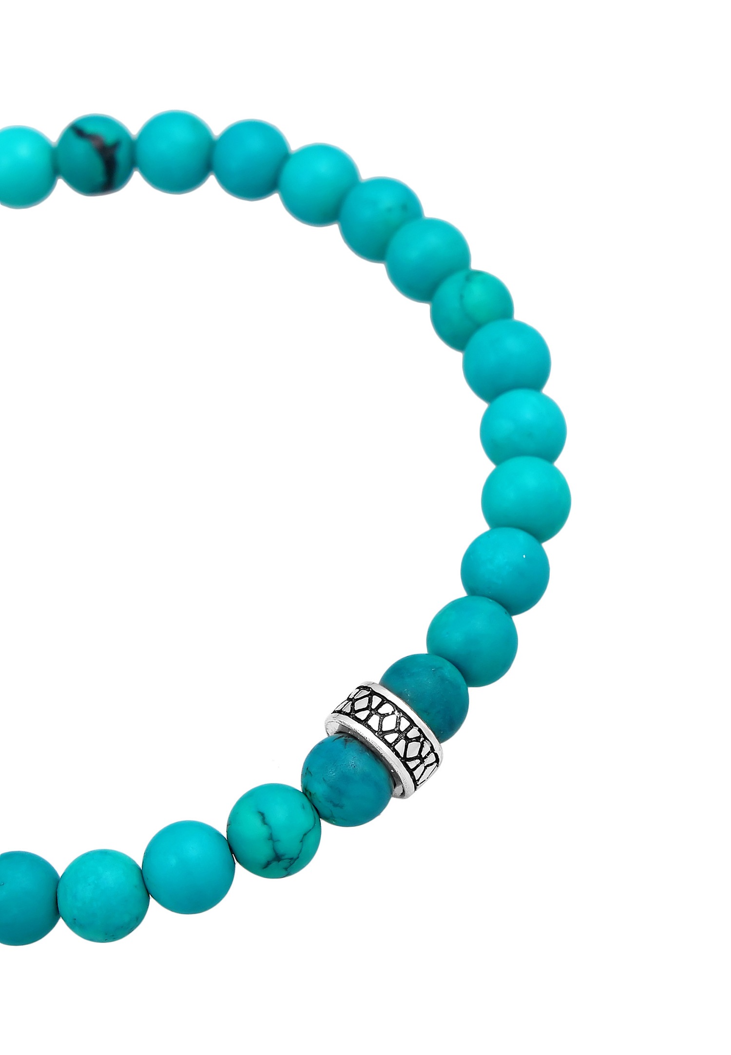 KUZZOI Hommes perles avec Howlite en argent sterling 925