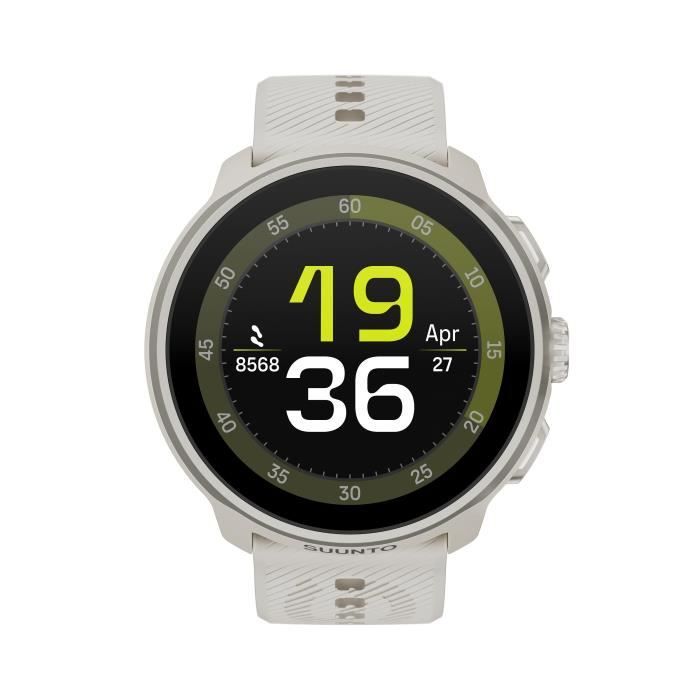 Smartwatch sportivo GPS Suunto Run - 3,5 cm - Cinturino in silicone - Grigio ghiaccio