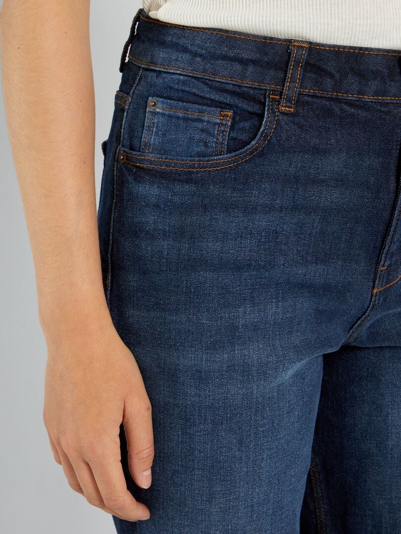 Calça jeans cintura alta regular - 38/28L - AZUL