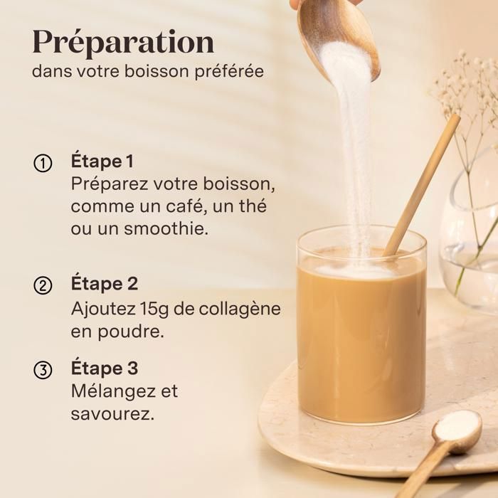 Collagène Plus Glow25® [450g] | avec Vitamine C, Zinc et Biotine | Hydrolysat de Collagène Premium | Peptides Type 1 et 3