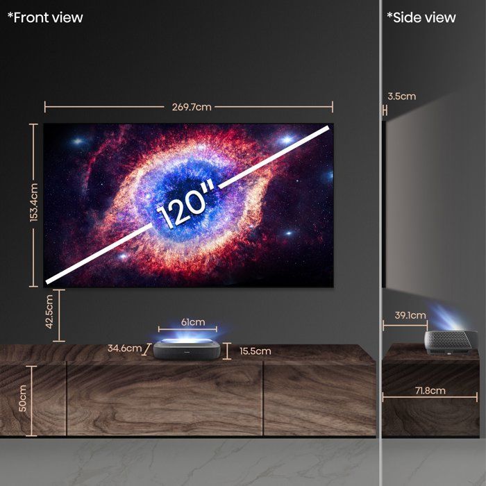 Televisore Laser - HISENSE - 120L9HA - 4K UHD - Tricromia - Schermo antiriflesso da 120