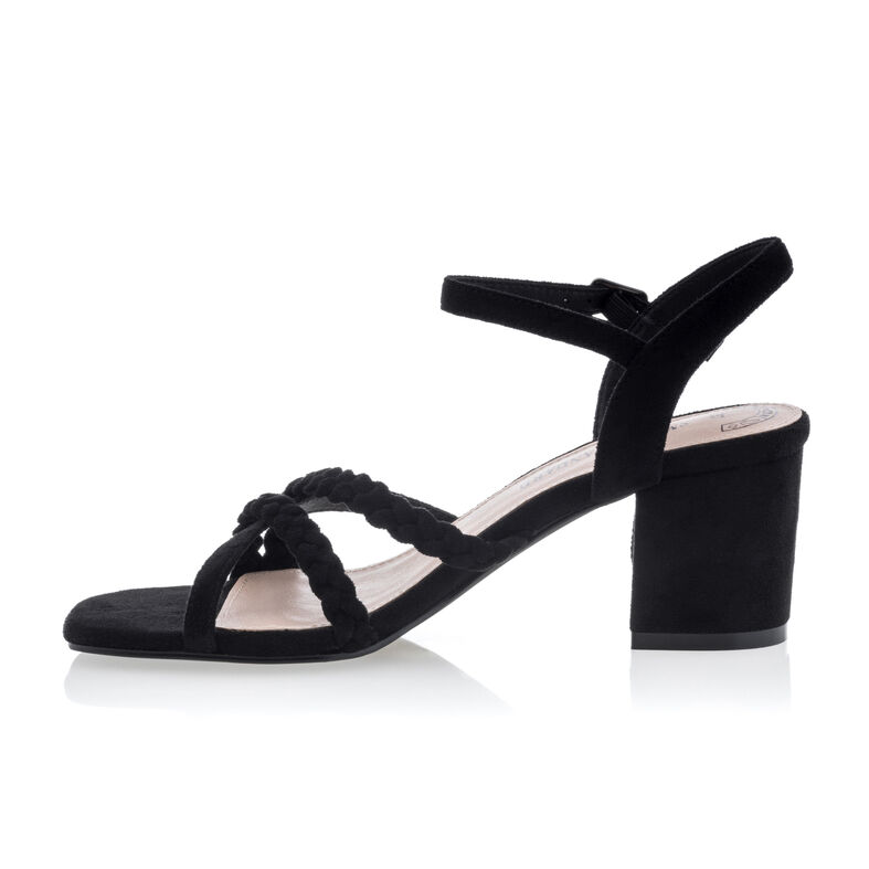 Schwarze Damensandalen / Zehenfreie Schuhe