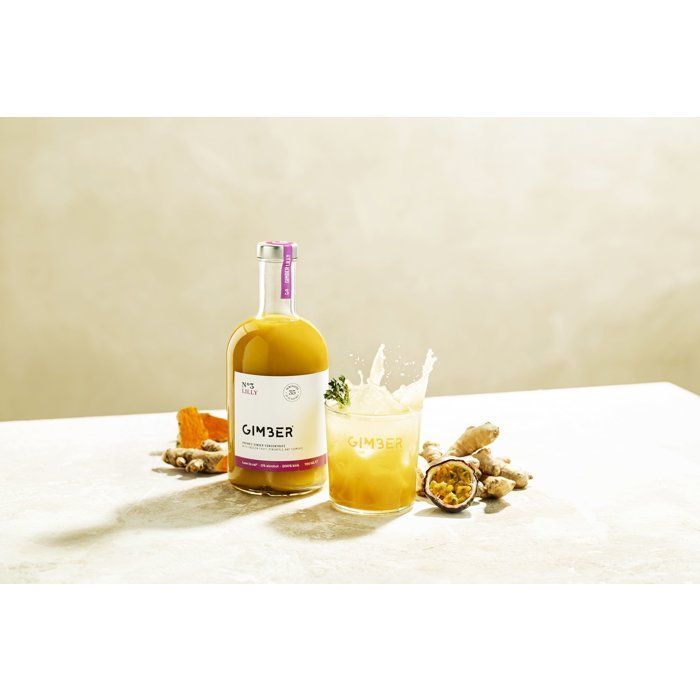 Gimber - N°3 - Lilly - Concentrado de jengibre orgánico con maracuyá, piña y cúrcuma - 700 ml