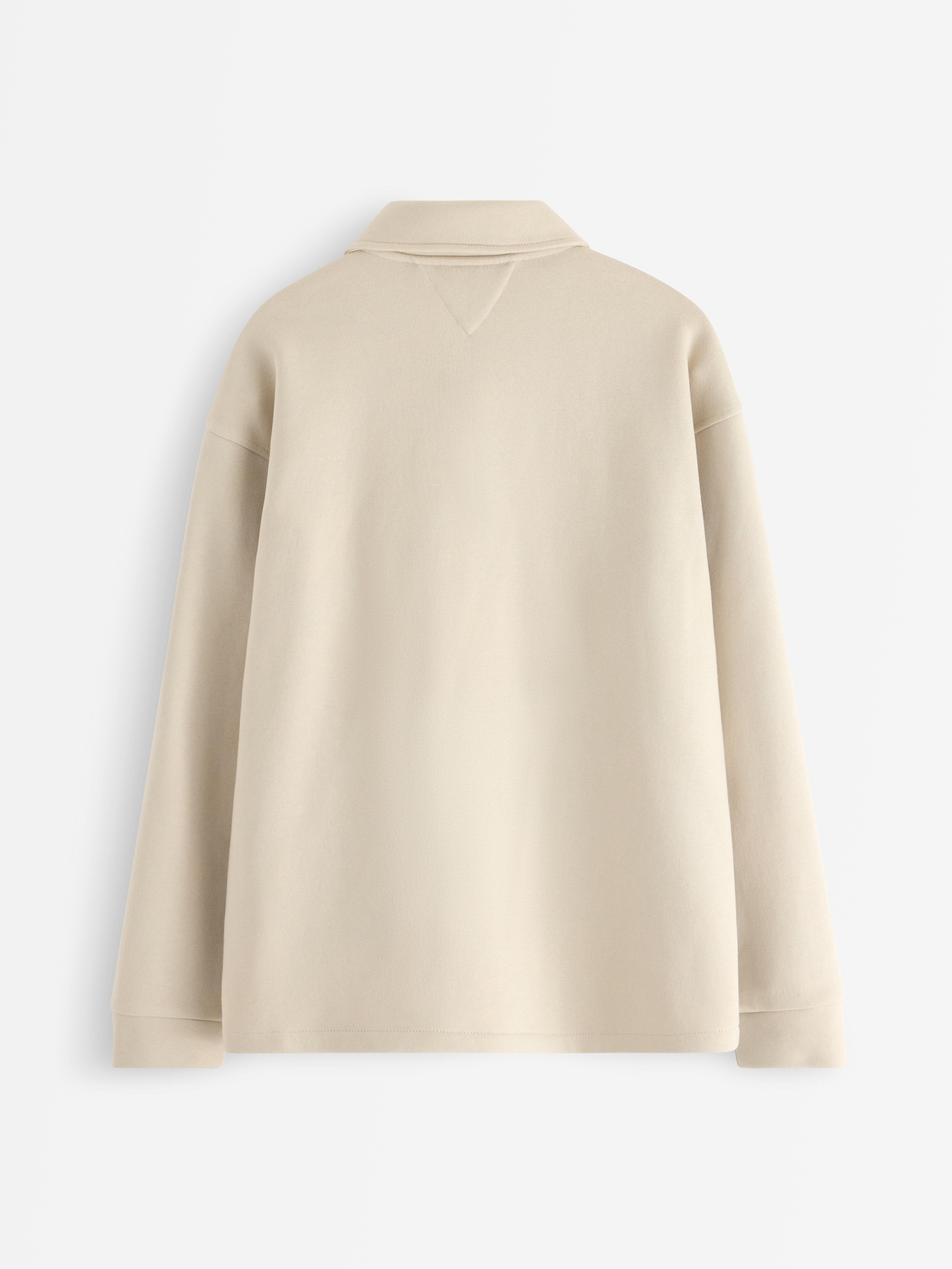 Sobrecamisa de trikå Beige claro