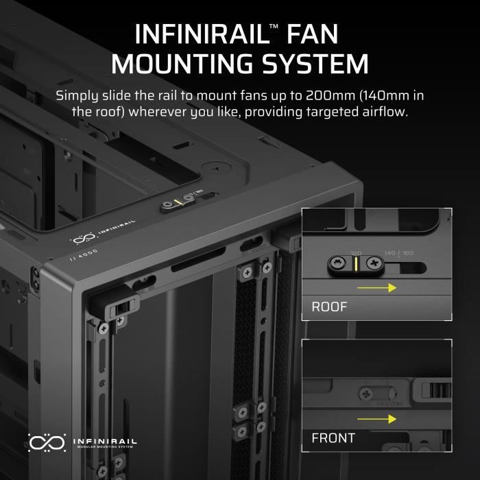 Case per PC - CORSAIR - Serie FRAME 4000D - Mid-Tower - Nero